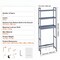 Wicker 3-Tier Over-Toilet Storage Rack with Adjustable Shelves